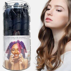 50pc. Heatless Spiral Hair Curlers Rollers